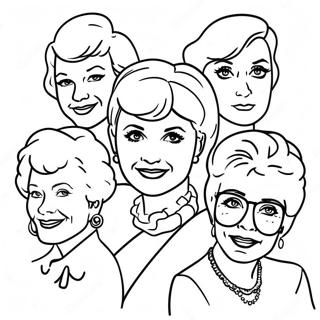 Pagina Da Colorare Delle Golden Girls Sofisticate 27814-25293