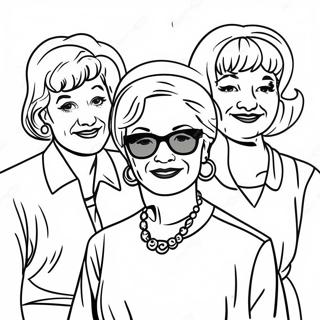 Pagina Da Colorare Delle Golden Girls Sofisticate 27814-25296