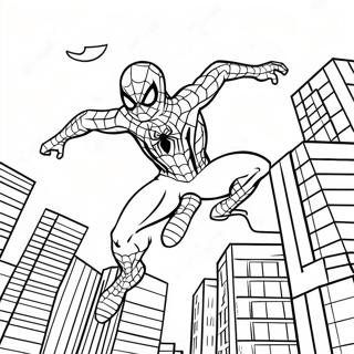 Pagina Da Colorare Di Spider Man Che Dondola Per La Citta 27865-25325