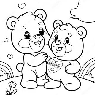 Pagina Da Colorare Di Care Bears Allegri Che Giocano Insieme 27905-25358