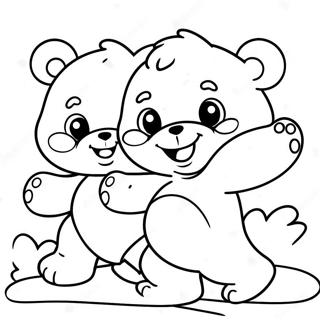 Pagina Da Colorare Di Care Bears Allegri Che Giocano Insieme 27905-25359