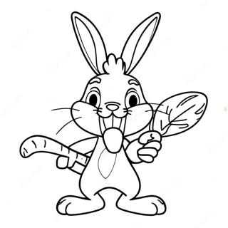 Pagina Da Colorare Di Bugs Bunny Divertente Con Carota 27975-25414