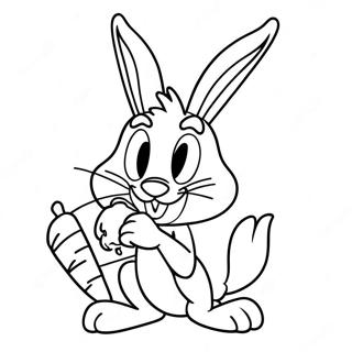 Pagina Da Colorare Di Bugs Bunny Divertente Con Carota 27975-25415