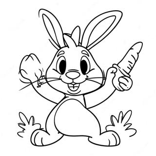 Pagina Da Colorare Di Bugs Bunny Divertente Con Carota 27975-25416