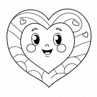 Pagina Da Colorare Cuore Carino Da Cartone Animato 28326-25688