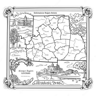 Pagina Da Colorare Della Mappa Del Kentucky 28365-25714