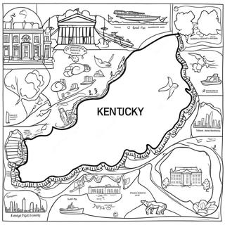 Pagina Da Colorare Della Mappa Del Kentucky 28365-25715