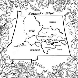 Pagina Da Colorare Della Mappa Del Kentucky 28365-25716