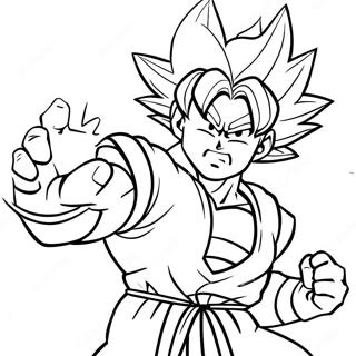 Goku Super Saiyan 4 In Azione Pagina Da Colorare 28406-25749