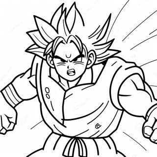 Goku Super Saiyan 4 In Azione Pagina Da Colorare 28406-25751