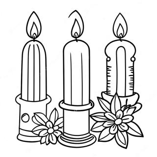 Pagina Da Colorare Di Candele Kwanzaa Colorate 2849-2309