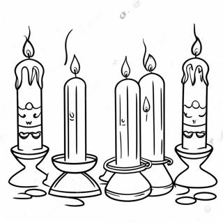 Pagina Da Colorare Di Candele Kwanzaa Colorate 2849-2310