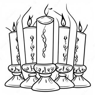 Pagina Da Colorare Di Candele Kwanzaa Colorate 2849-2312