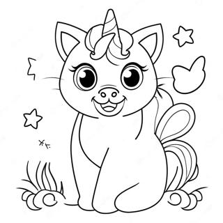 Pagina Da Colorare Di Un Gattino Unicorno 2858-2314