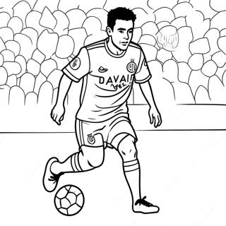 Pagina Da Colorare Di Xavi Che Dribbla La Palla 28777-26038