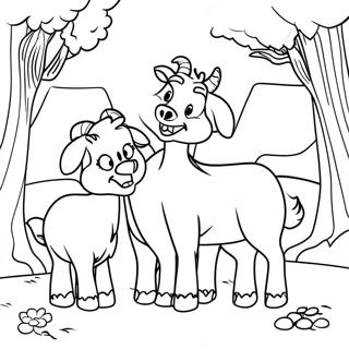 Pagina Da Colorare Della Storia Dei 3 Billy Goat Gruff 29286-26442