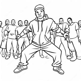 Pagina Da Colorare Di Un Ballerino Hip Hop Cool 2929-2374