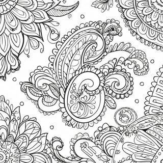 Pagina Da Colorare Con Motivo Paisley 29327-26468