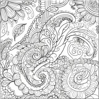 Pagina Da Colorare Con Design Paisley Intricato 29328-26469