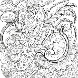 Pagina Da Colorare Con Design Paisley Intricato 29328-26471