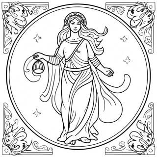 Pagina Da Colorare Del Segno Zodiacale Della Vergine 29477-26587