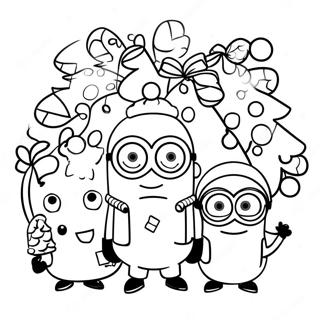 Minions Natale Pagine Da Colorare