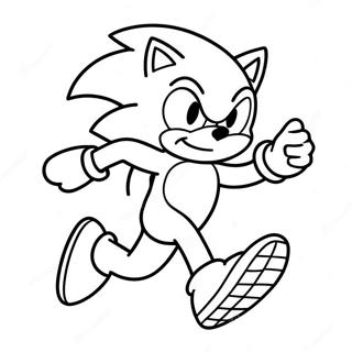 Pagina Da Colorare Di Speedy Sonic Che Corre 29628-26709