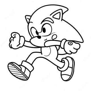 Pagina Da Colorare Di Speedy Sonic Che Corre 29628-26711