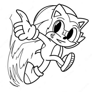 Pagina Da Colorare Di Speedy Sonic Che Corre 29628-26712