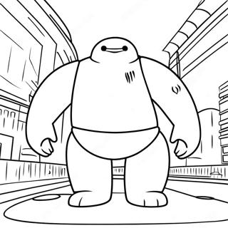 Pagina Da Colorare Di Baymax In Azione 29638-26717