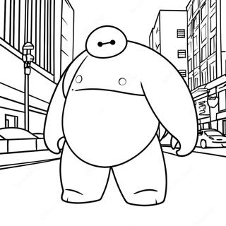 Pagina Da Colorare Di Baymax In Azione 29638-26718