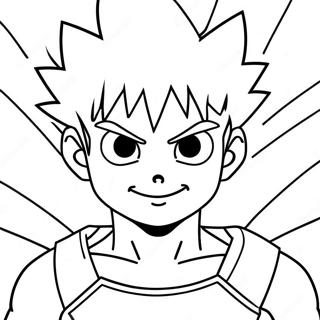 Pagina Da Colorare Di Killua Con Poteri Di Fulmine 29698-26768