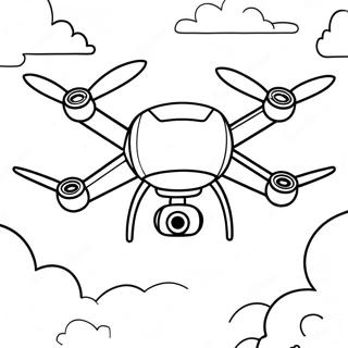 Pagina Da Colorare Del Drone Che Vola Nel Cielo 29728-26790