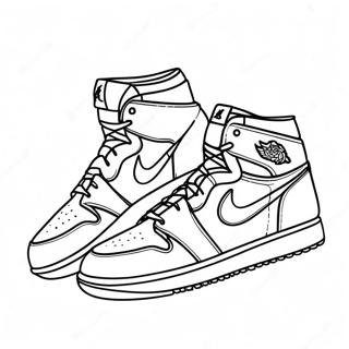 Pagina Da Colorare Delle Sneaker Jordan 1 Classiche 2979-2414