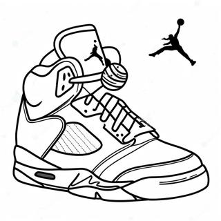 Pagina Da Colorare Delle Scarpe Jordan 5 Classiche 30349-27275