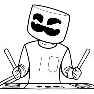 Pagina Da Colorare Di Dj Marshmello 30788-27623