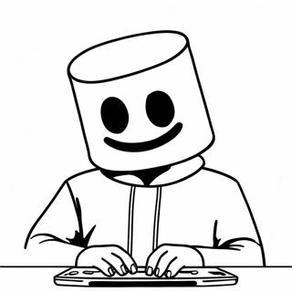 Pagina Da Colorare Di Dj Marshmello 30788-27624