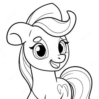 Pagina Da Colorare Di Applejack Con Un Grande Sorriso 30819-27651