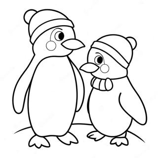 Pagina Da Colorare Del Pinguino Di Natale Carino 30928-27735