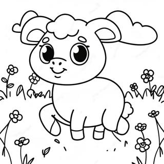 Pagina Da Colorare Di Suzy Sheep Carina In Un Prato 31159-27922