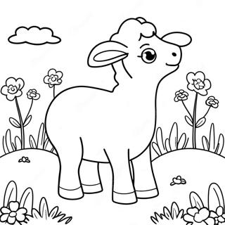 Pagina Da Colorare Di Suzy Sheep Carina In Un Prato 31159-27923