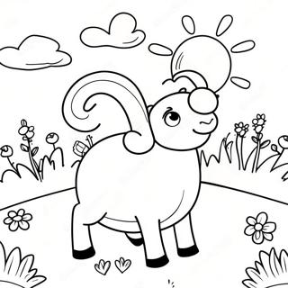 Pagina Da Colorare Di Suzy Sheep Carina In Un Prato 31159-27924