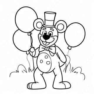 Pagina Da Colorare Di Toy Freddy Con Palloncini Colorati 31249-27993