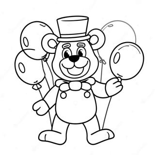 Pagina Da Colorare Di Toy Freddy Con Palloncini Colorati 31249-27996