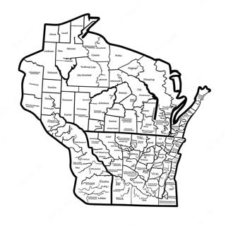 Pagina Da Colorare Del Contorno Dello Stato Del Wisconsin 31538-28222