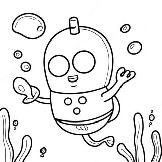 Pagina Da Colorare Di Baby Spongebob Carino Sottacqua 32060-16545