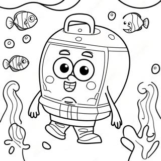 Pagina Da Colorare Di Baby Spongebob Carino Sottacqua 32060-16548