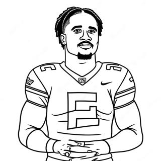 Pagina Da Colorare Di Jalen Hurts In Azione 32270-16716