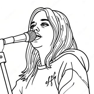 Pagina Da Colorare Di Billie Eilish In Concerto 3249-2655