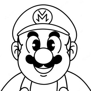 Pagina Da Colorare Con Il Volto Di Mario 32721-17054